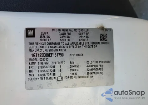 2014 GMC Sierra K2500 Denali из США, поврежденный, VIN 1GT125E88EF131790